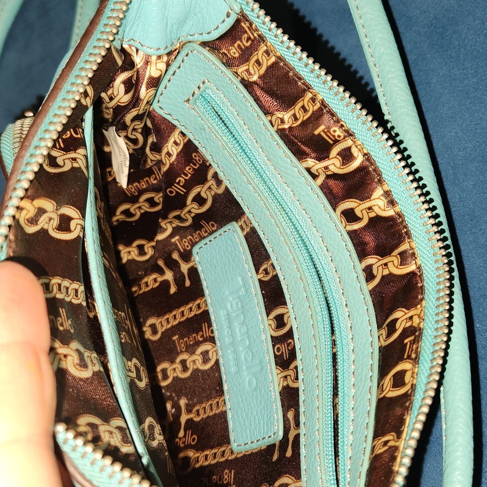 Tignanello Pebble genuine leather mini Crossbody bag, wallet, orginazer travel - Picture 8 of 16